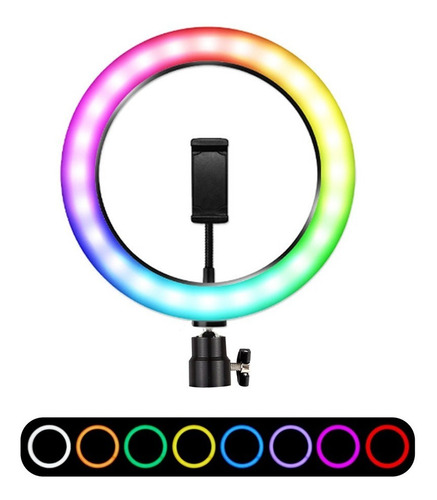 Aro Luz Led 12 Pulgadas Rgb 20 Colores Foto Selfie Tiktok