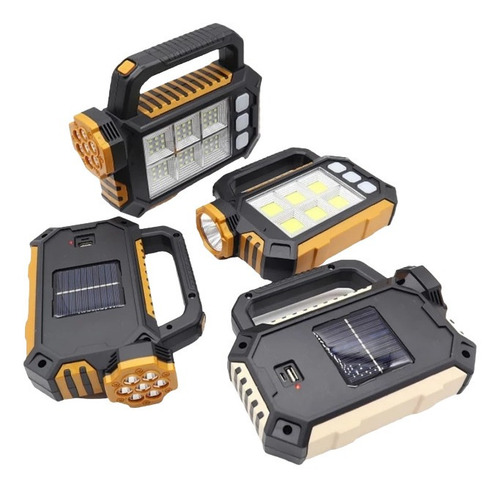 Imagen 10 de 10 de Linterna Solar Recargable Power Bank Larga Distancia