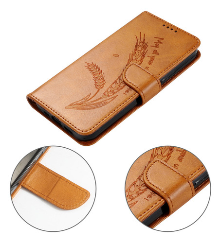 Funda De Piel Tipo Libro Para Vivo S1 Pro/y9s/y15s Con Función Atril Magnética