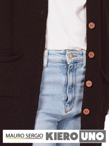 Imagen 3 de 8 de Cárdigan Mujer Sweater Saco Con Bolsillos Botones Kierouno