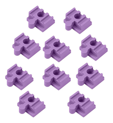 10x Adaptadores De Vía De Tren De Madera, Juego De Violeta