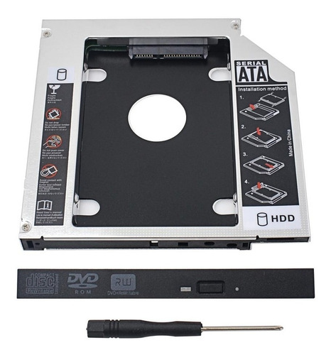 Lector Para Segundo Disco Duro Sata Hdd Ssd Caddy 12.7 Mm