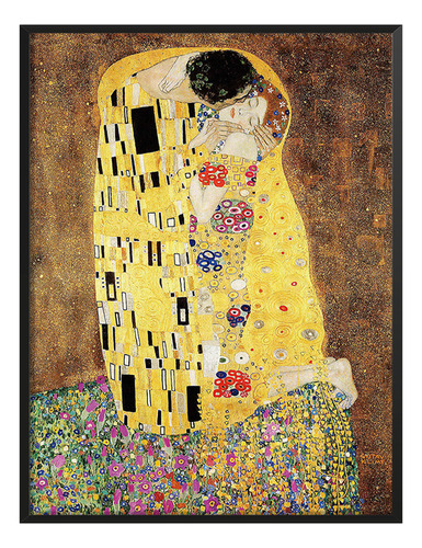 Cuadro Gustav Klimt Beso Arte Clasico Comedor Sala C/ Marco