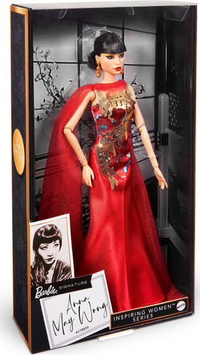 Barbie Muñeca, Anna May Wong Inspiring Women Collector Series, Signature, Vestido Rojo