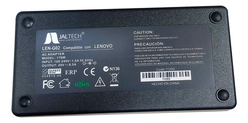 Cargador Para Lenovo 20 V -8.5 A Punta Amarilla