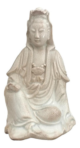 Estatua Diosa Kwan Yin Guanyin Blanc De Chine Siglo Xix 
