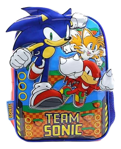 Mochila Infantil De Espalda Sonic Team Sonic Sega Original