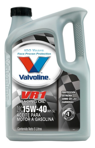 Aceite Motor Valvoline Vr1 Racing 15w40 Api Sl Multigrado 5l