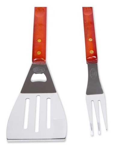 Kit Parrillero Set Para Asar Carne Utensilios Acero Alpine
