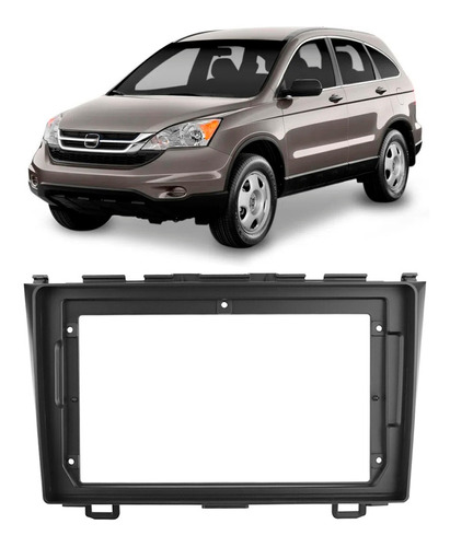 Moldura Painel Dvd 2 Din 9 Pol Honda Crv 2008 2009 2010 2011