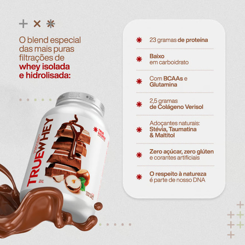 2x Sachê True Whey Proteína Chocolate Com Avelã True Source