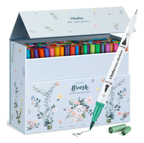 Marcadores Ohuhu 100 Line Dual Water Set Marker Art Tips