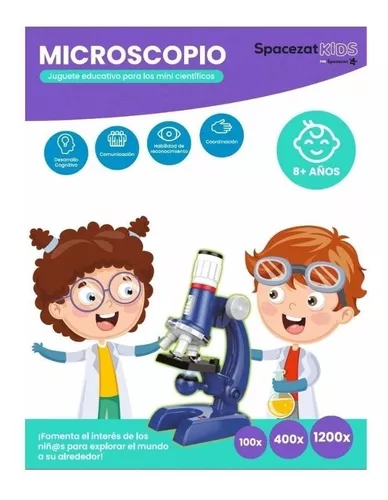 Microscopio Educativo Para Niños Azul 100x400x1200 – Otuti