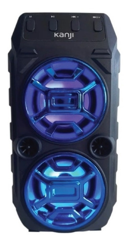 Imagen 3 de 5 de Parlante Portátil Kanji Kj-bora Bluetooth Luces Led Radio