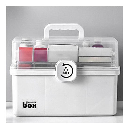 Botiquín De De Caja De Contenedores De Blanco De 3 Niveles