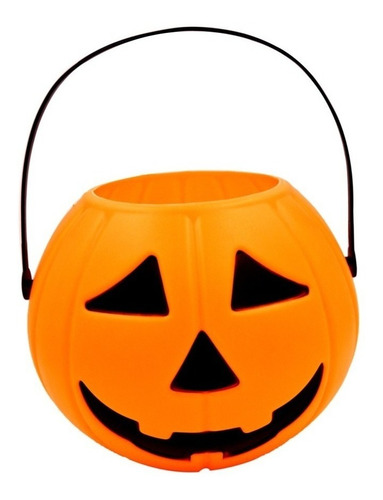 Calabaza Halloween Caramelera Golosinas Plastica Cotillon Cc