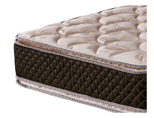 Colchón 2 plazas de espuma Cannon Espuma Exclusive beige y marrón - 140cm x 190cm x 29cm con doble pillow top
