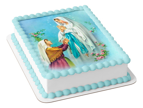 Papel Arroz Aniversário Comemoração Nossa Senhora De Lourdes
