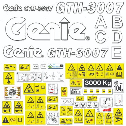 Calcomanias Para Elevador Genie Gth-3007