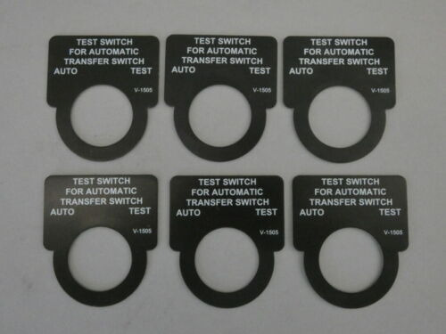 *lot Of 6* Scotch 3m V-1505 Nameplate  Test/auto  Test S Yyx