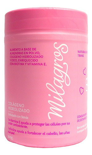 Colágeno Hidrolizado Milagros Con Biotina Y Vitamina E 500gr