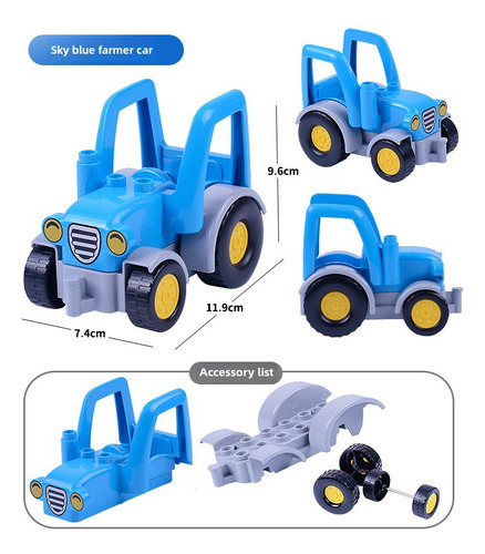 Set De Bloques Para Coche, Camión De Bomberos, Autobús Y Bar