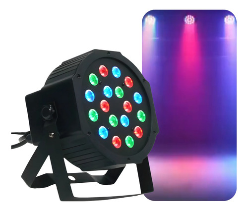 Par Led 18 Leds Rgb 36w 7cor Iluminação Dj Festa Evento Show