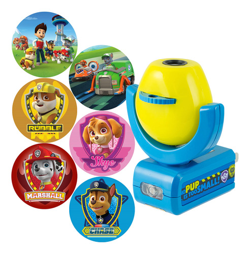 Proyectables  De Paw Patrol Luz Nocturna Led, Amarilla Y Az.