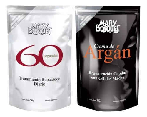 Kit Nutricion Reparadora Doy Pack's X250 Argan + 60 Segundos