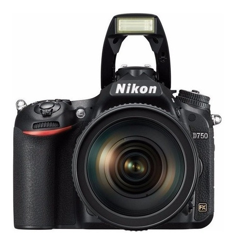 Nikon Kit D750 + lente 24-120mm VR DSLR color negro