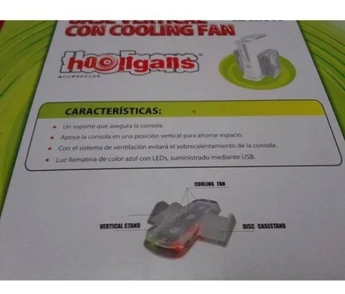 Imagen 2 de 4 de Base Refrigerante 3 Turbinas Con Soporte De Juegos Xbox 360