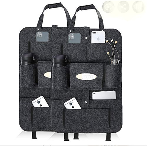 Imagen 6 de 6 de Protector Y Organizador De Asiento De Auto. Pack 2.