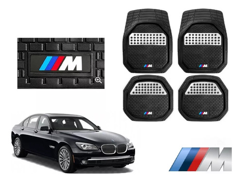 Tapetes 4pz Bandeja 3d Logo M-series Bmw Serie 7 2010 A 2015