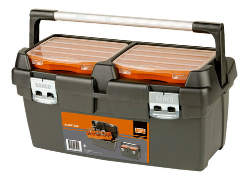 Imagen 1 de 2 de Caja de herramientas Bahco 4750PTB60 de plástico 305mm x 600mm x 295mm negra y naranja