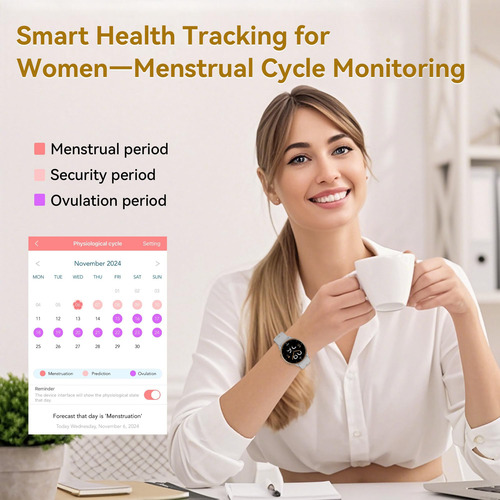 Reloj Inteligente Mujer Ip67 Con Monitor De Frecuencia Cardí