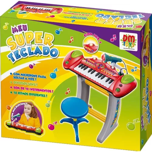 Teclado Infantil 37 Teclas Dm Toys Com Microfone - TRENDS Brinquedos