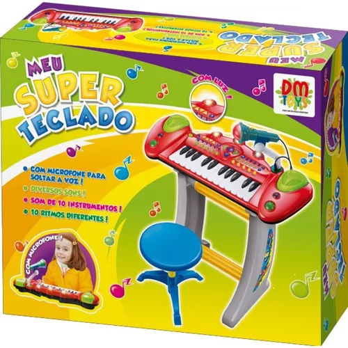 Teclado Musical Infantil - Siri - Vermelho - DM Toys