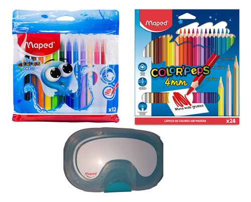 Marcadores Maped 12 P+colores Mapped 24 P+1 Lapicera Maped