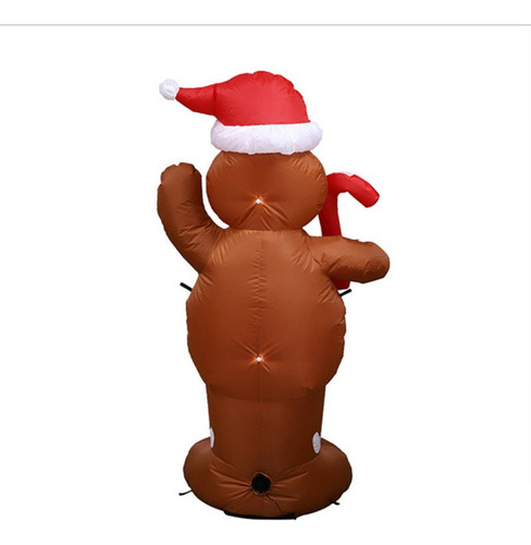 Adorno Navideño Jardín Inflable Hombre De Jengibre