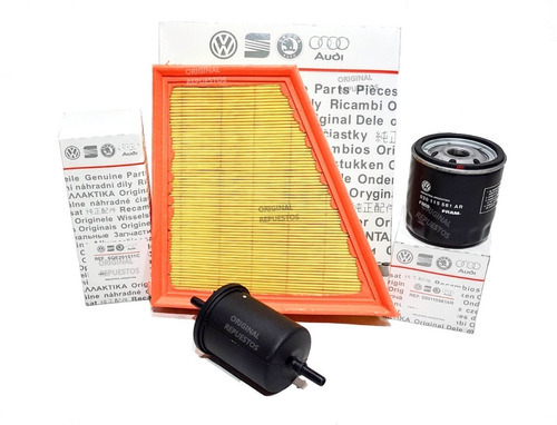 Kit De Filtros Aire + Aceite + Nafta Originales Vw Gol Trend