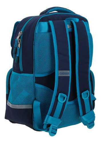 Mochila Grande Chenson Strong Escolar Azul Multiples Bosillo Azul