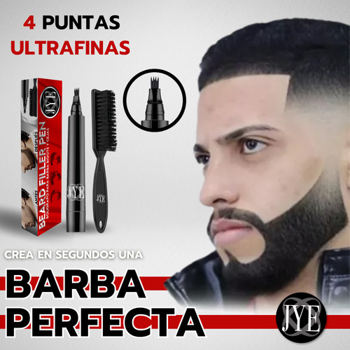 Hombre Cejas Impecables Temporal Pluma Barba L