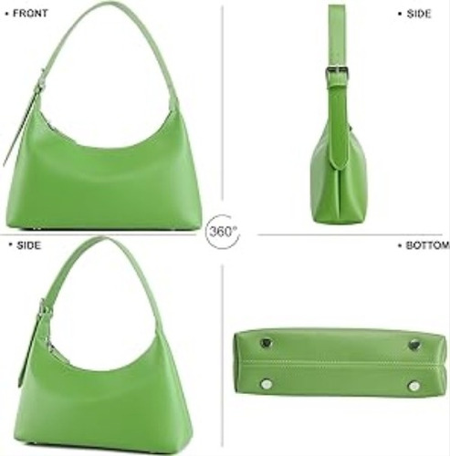 Cartera Mini Bag Hobo Importada Verde Liso