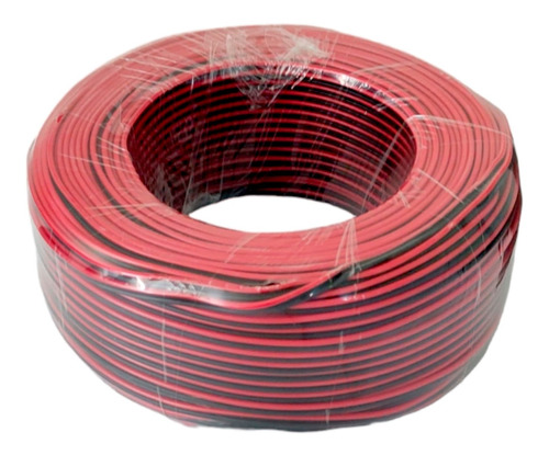 Cable Paralelo Multifilar Rojo/negro 2x24 Awg Rollo 100mts