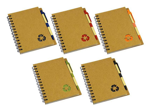 Libreta Ecológica C/lápiz Tapa Dura Color A Elección 25 Unds