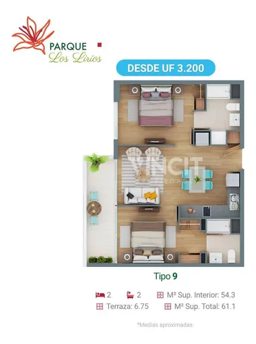 Depto. En Arriendo De 2 Dorm. Mariposa En Villa Alemana