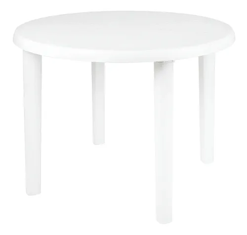 Mesa Plástica Desmontável Mor 91x91cm Branca - 15151451