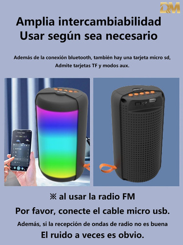 Ms2202 Bocina Portátil Bluetooth Inalambri, Usb, Aux, Sd, Fm