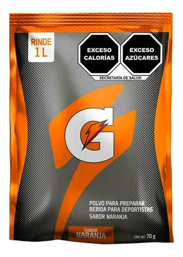Gatorade En Polvo Naranja 70 Gr 5 Sobres Rinde 5 Litros