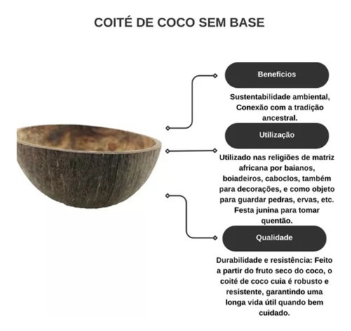 Coité De Coco Com Base Umbanda - Candomblé Cuia De Baiano